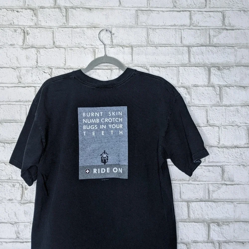 Vintage Biker Harley Motorcycle Chrome Maine Shirt